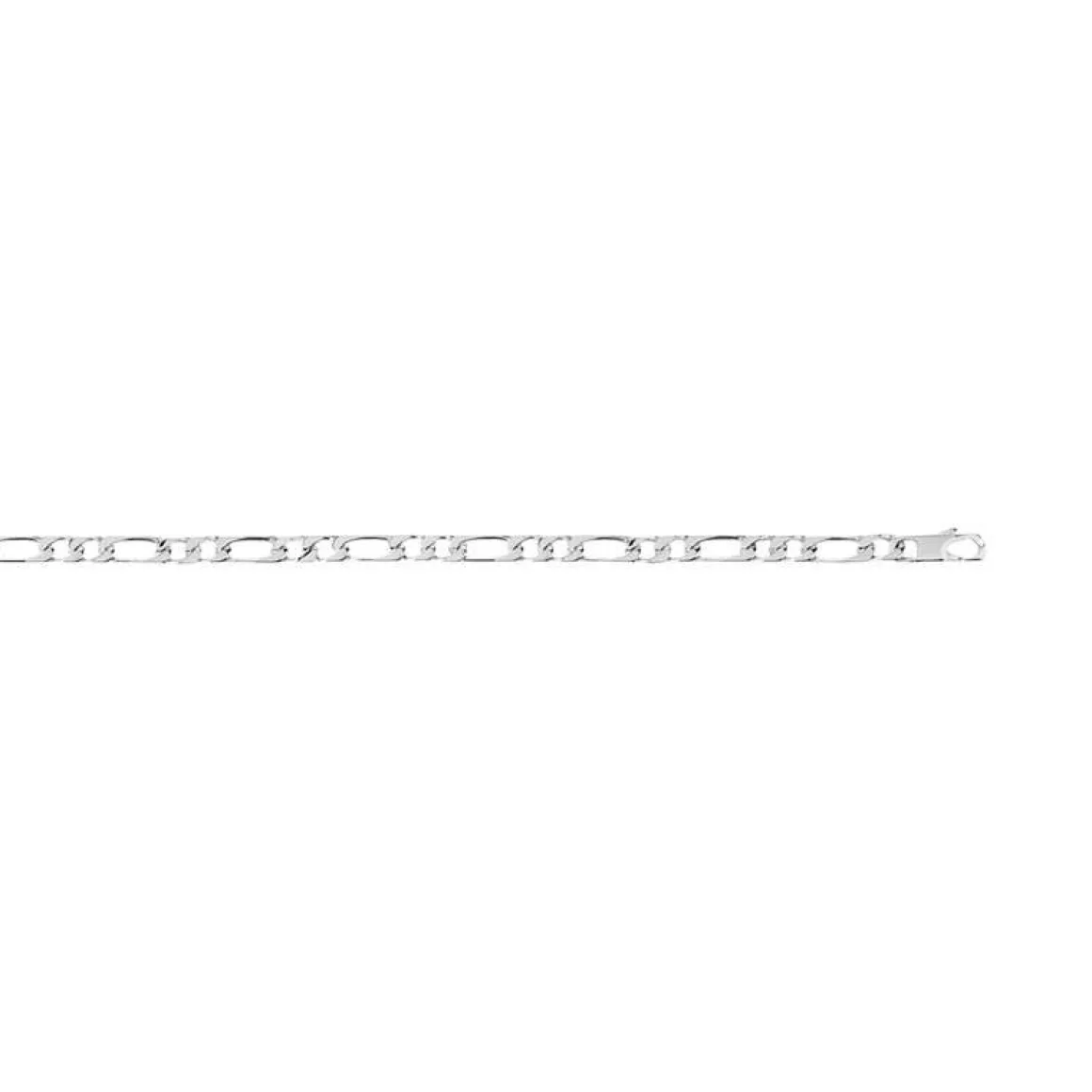 Collier maille cheval alternée argent 925 55 cm