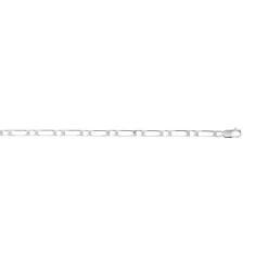 Collier maille cheval alternée argent 925 55 cm