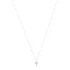 Collier MATY Or 375 blanc Diamants 42 cm