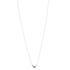 Collier MATY Or 375 blanc pierres fines 43 cm