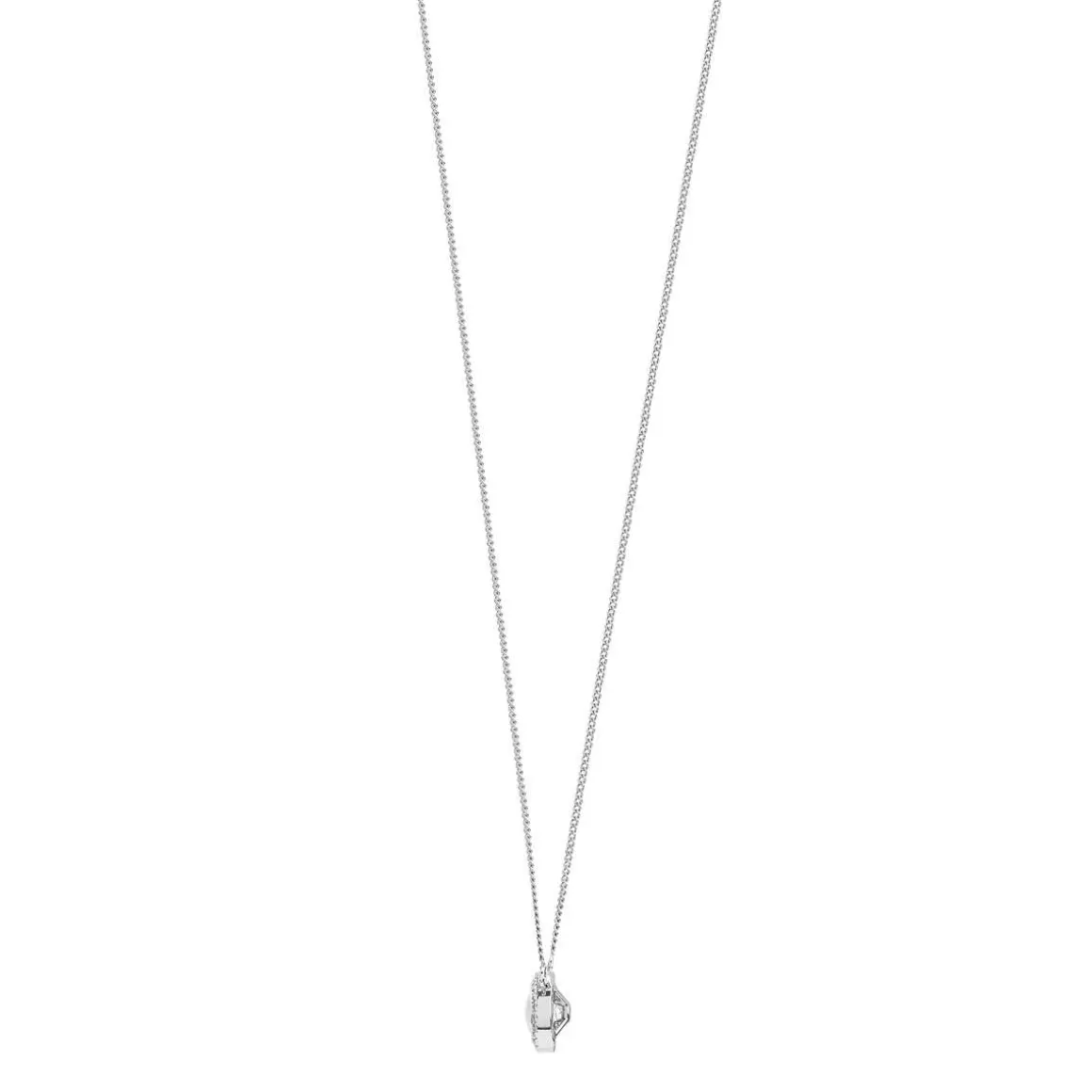 Collier or 375 blanc diamant