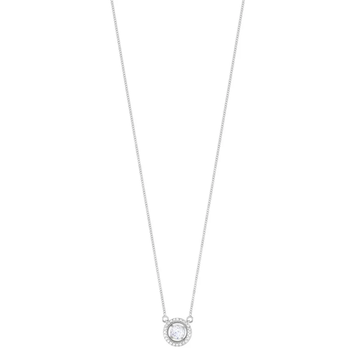 Collier or 375 blanc diamant