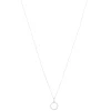 Collier or 375 blanc diamants