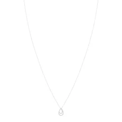 Collier or blanc 375 diamants 42 cm