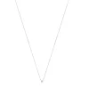 Collier or 750 blanc diamant synthétique 0.15 ct 42 cm