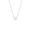 Collier or blanc diamant synthétique 42 cm 0.25 carat