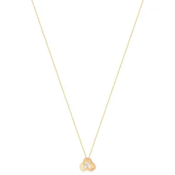 Collier or 375 et nacres 45 cm