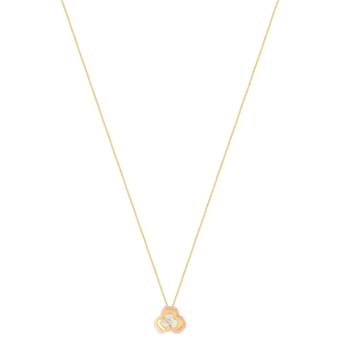 Collier or 375 et nacres 45 cm