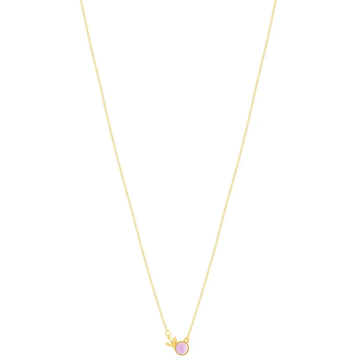 Collier or 375 jaune améthyste 50 cm