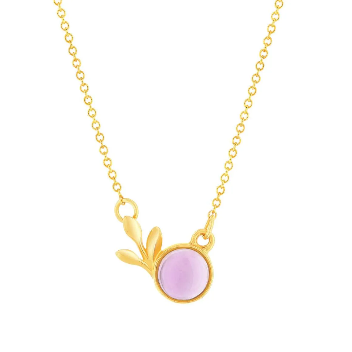 Collier or 375 jaune améthyste 50 cm
