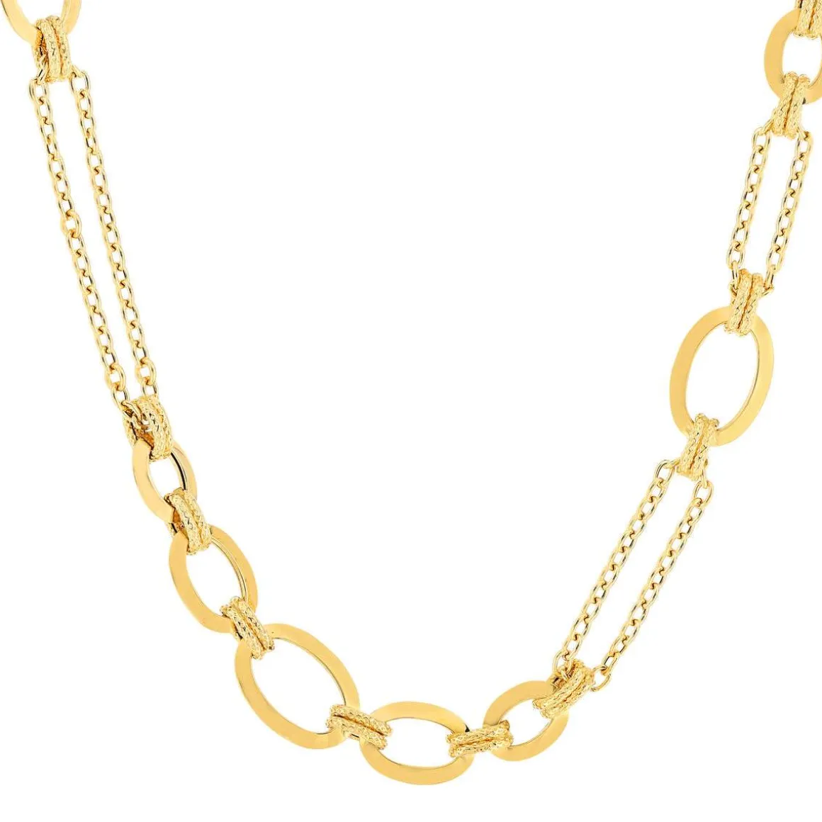 Collier or jaune 375 45cm