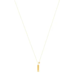 Collier or 375 jaune coeur 45 cm