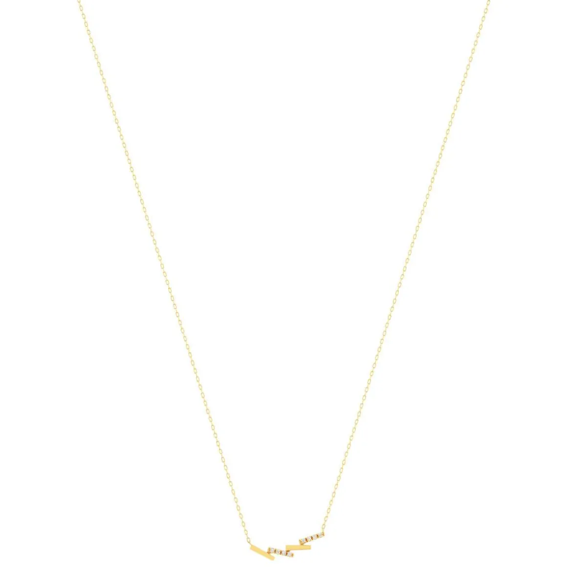 Collier or 375 jaune diamants 45cm