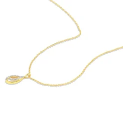 Collier or 750 jaune diamants 0.07 ct 42cm