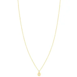 Collier or jaune 750 diamant synthétique 0.18 carat