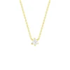 Collier or jaune diamant synthétique 42 cm 0.25 carat