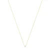 Collier or jaune diamant synthétique 42 cm 0.5 carat