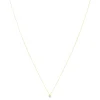 Collier or 750 jaune diamant taille brillant 0.10 ct 42cm