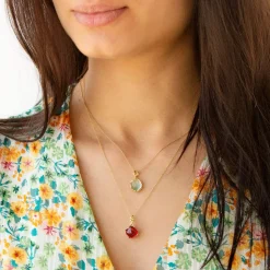 Collier or 375 jaune grenat 48cm