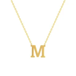 Collier or 375 jaune initiale 44.5cm