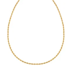 Collier or 375 jaune maille corde 45 cm