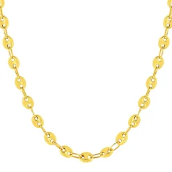 Collier or 375 jaune ,maille grain de café, 45 cm