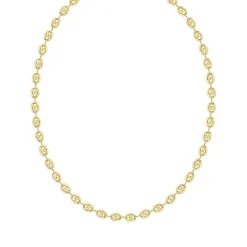 Collier or 375 jaune maille grain de café 50 cm