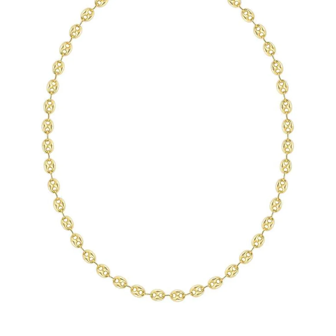 Collier or 375 jaune maille grain de café 50 cm