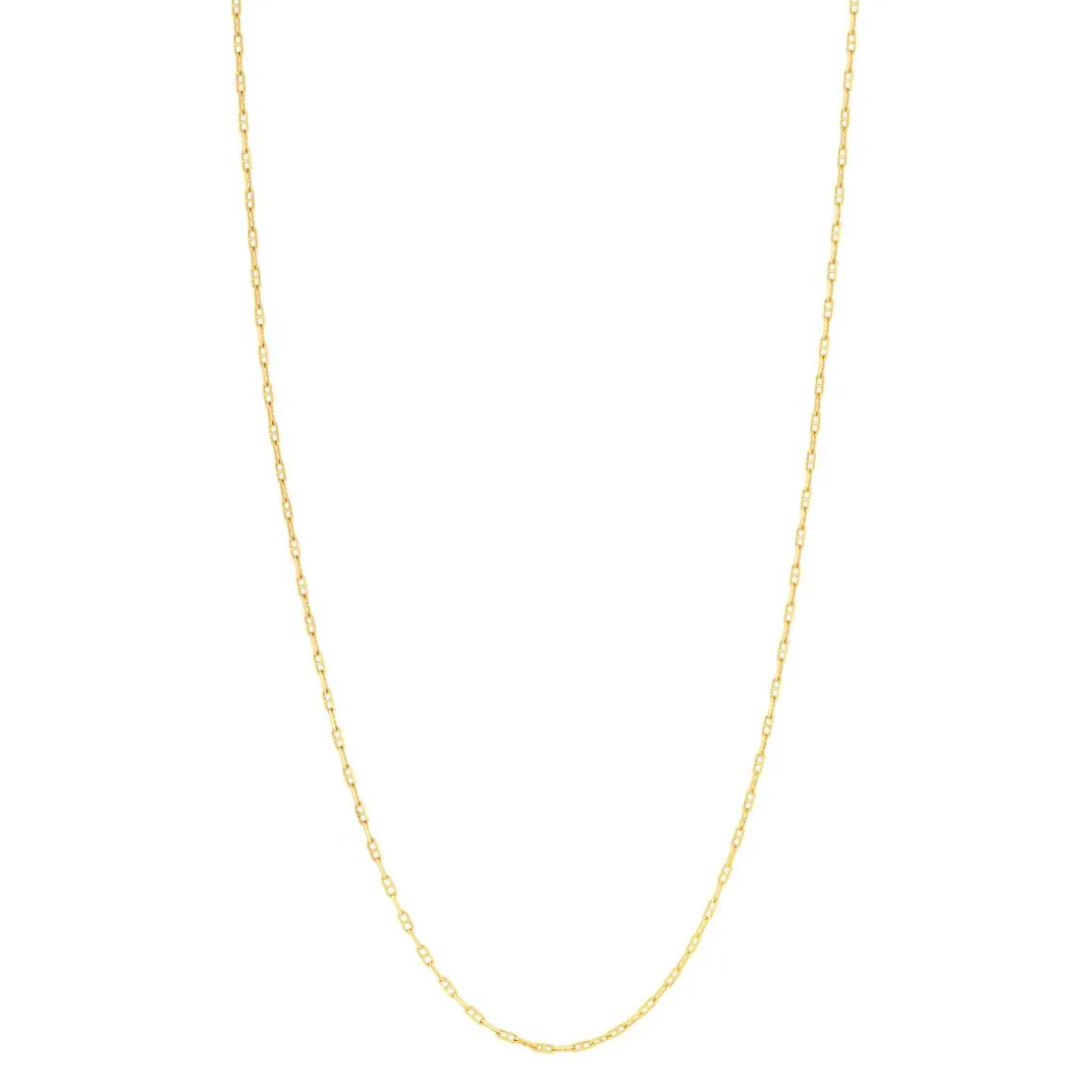 Collier or jaune 375 maille marine 50 cm