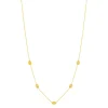Collier or 375 jaune, motif grain de café 45 cm