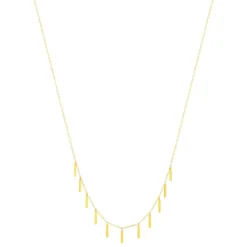 Collier or jaune 375 pampilles 43 cm