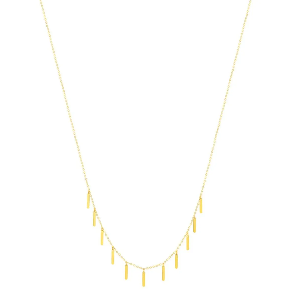 Collier or jaune 375 pampilles 43 cm
