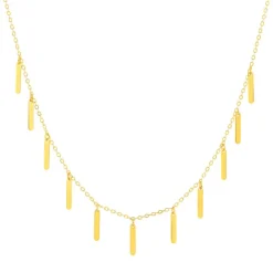 Collier or jaune 375 pampilles 43 cm
