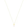 Collier or jaune 375, perle de culture de Chine. Longueur 45 cm.