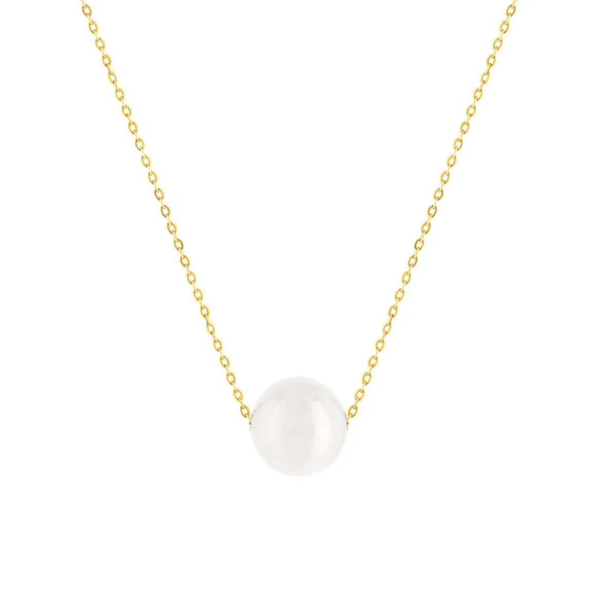 Collier or jaune 375 perle de culture de Chine 41cm