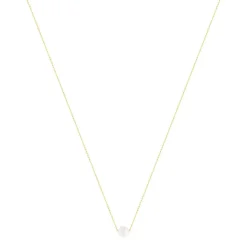 Collier or jaune 375 perle de culture de Chine 41cm