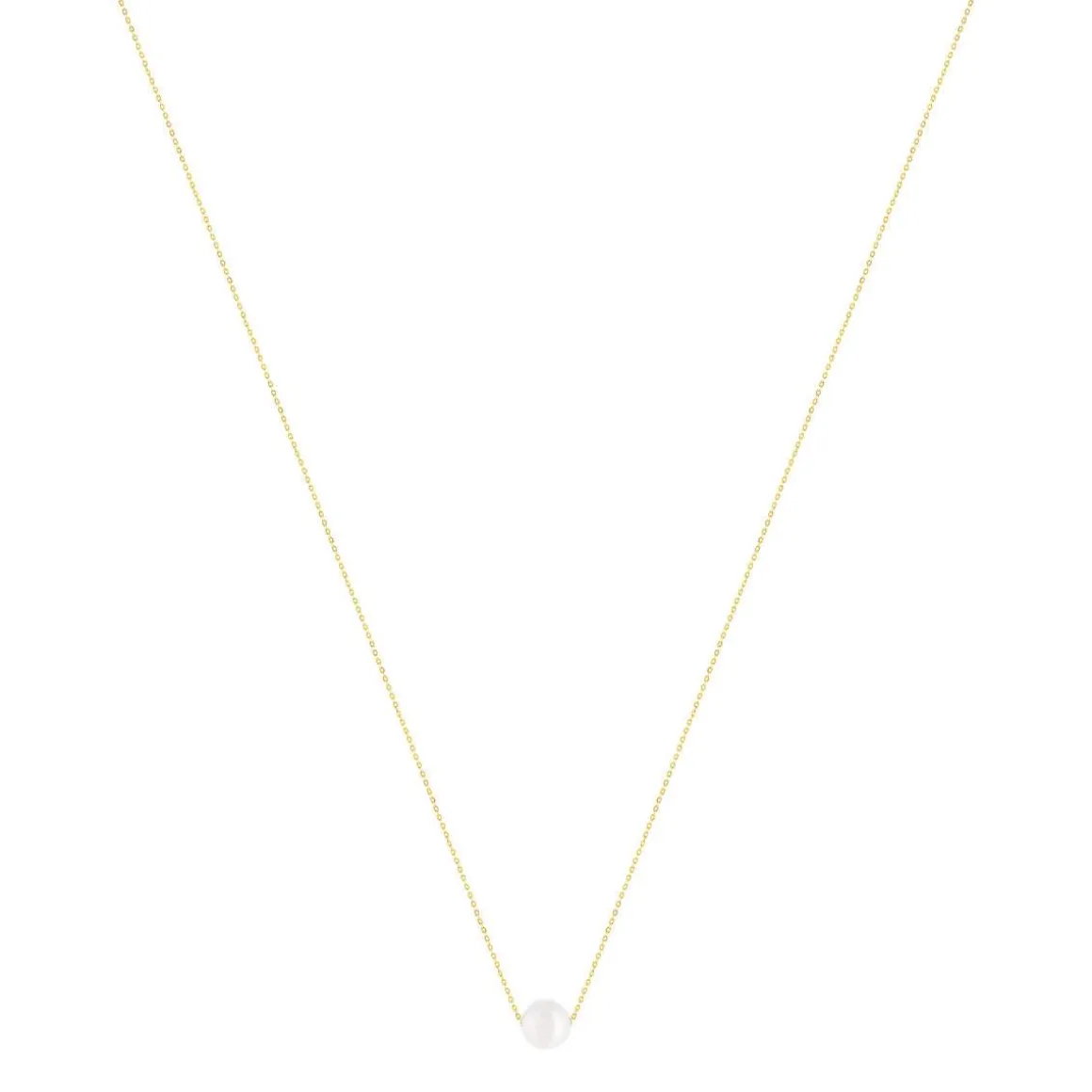 Collier or jaune 375 perle de culture de Chine 41cm