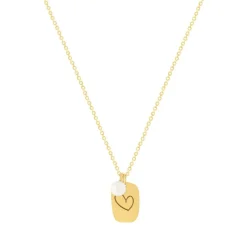 Collier or 375 jaune perle de culture 45cm