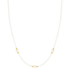 Collier or jaune 375 perles de culture de chine 42 cm