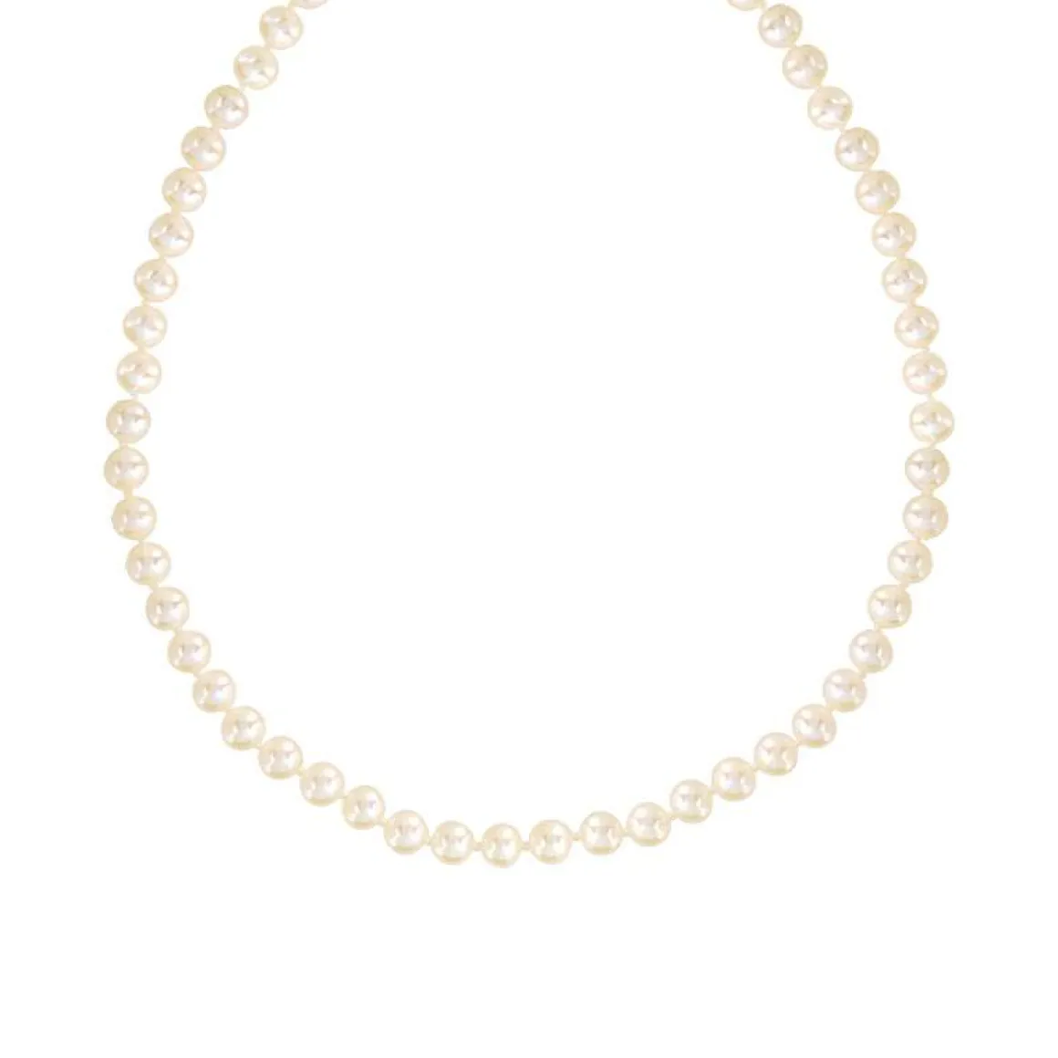 Collier or 750 jaune perles de culture de Chine 45cm