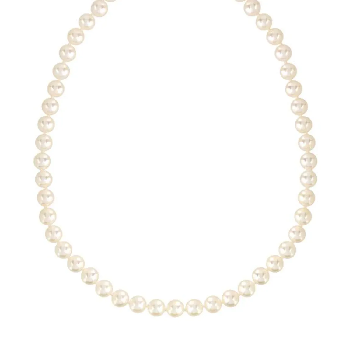 Collier or 750 jaune perles de culture du Japon 45cm