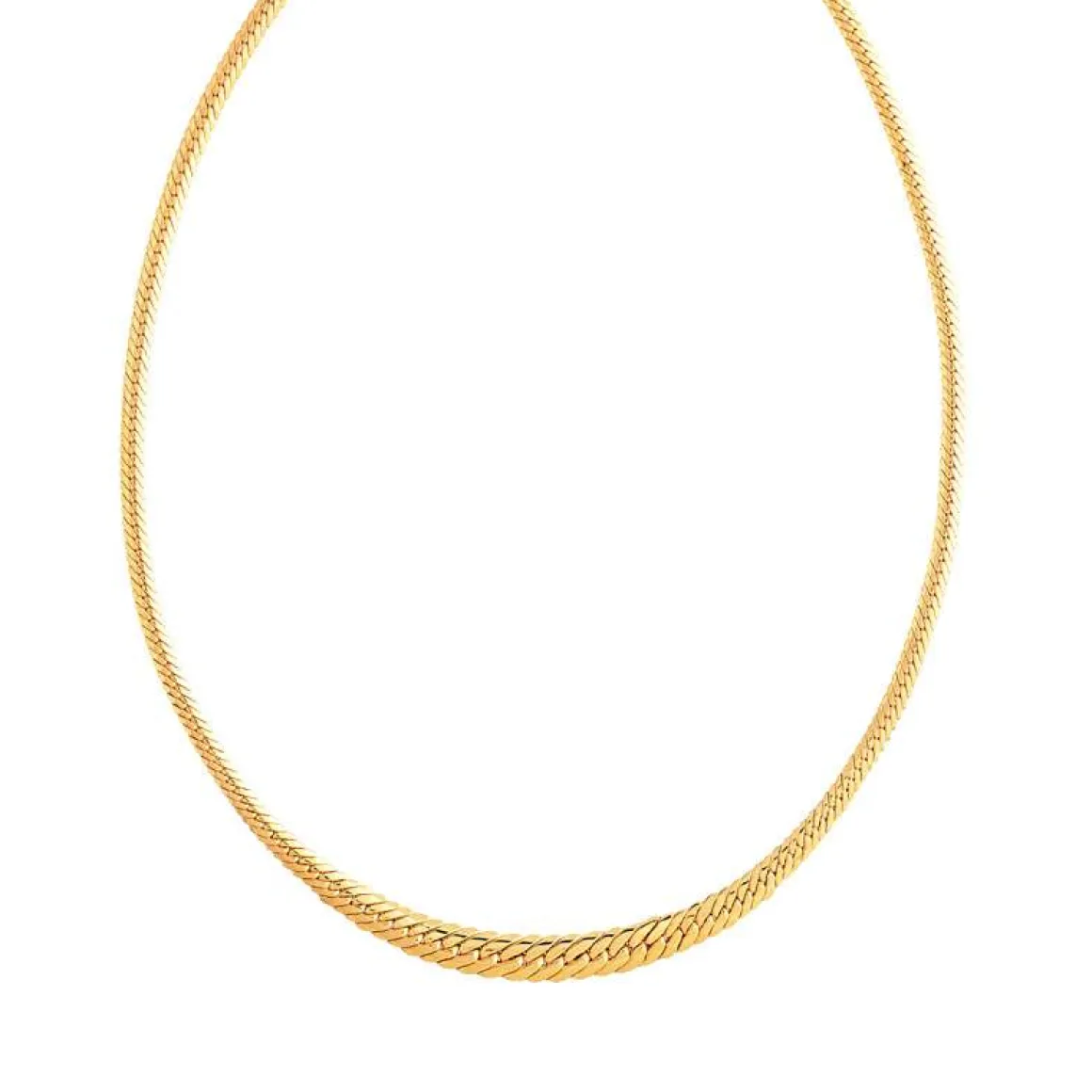 Collier or 375 jaune poli maille anglaise 42 cm