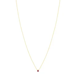 Collier or 375 jaune rubis 0.22ct 45cm