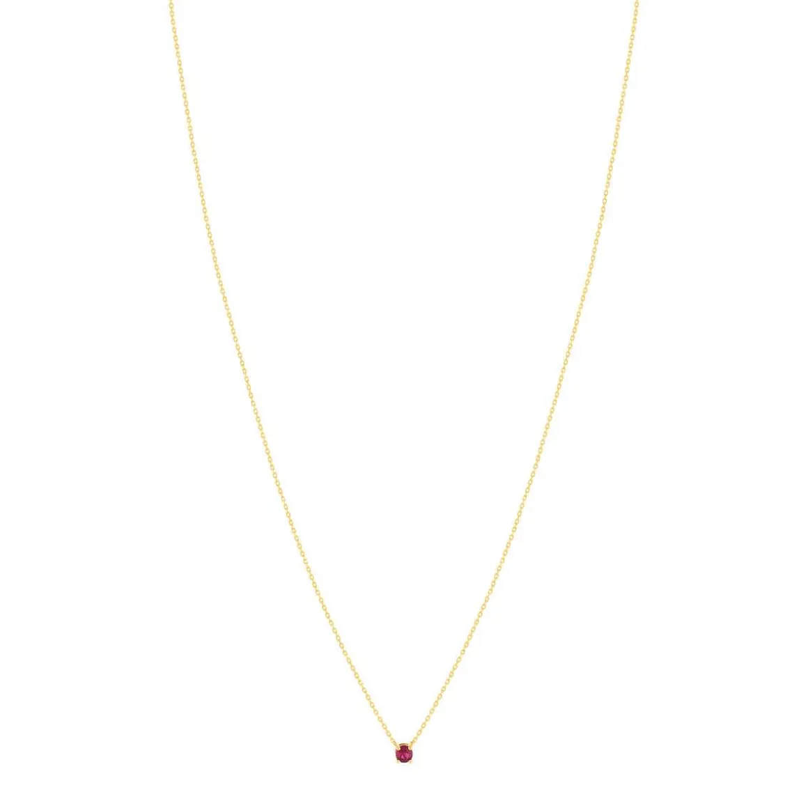Collier or 375 jaune rubis 0.22ct 45cm