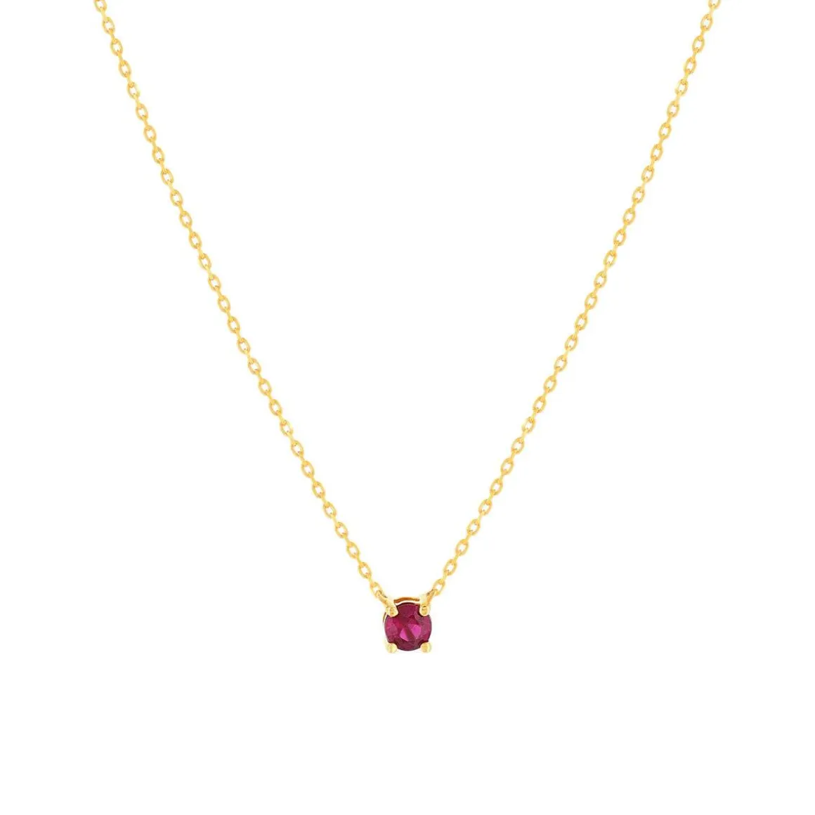 Collier or 375 jaune rubis 0.22ct 45cm