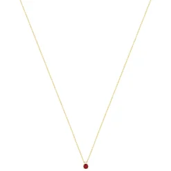 Collier or 375 jaune rubis zirconia, 45 cm