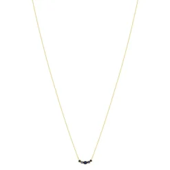 Collier or jaune 375 saphirs 43 cm