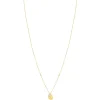 Collier or 375 jaune zirconias 43cm