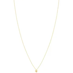 Collier or 375 jaune zirconias motif nid d'abeilles 45cm