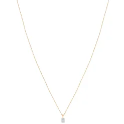 Collier or 375 rose diamants 45 cm